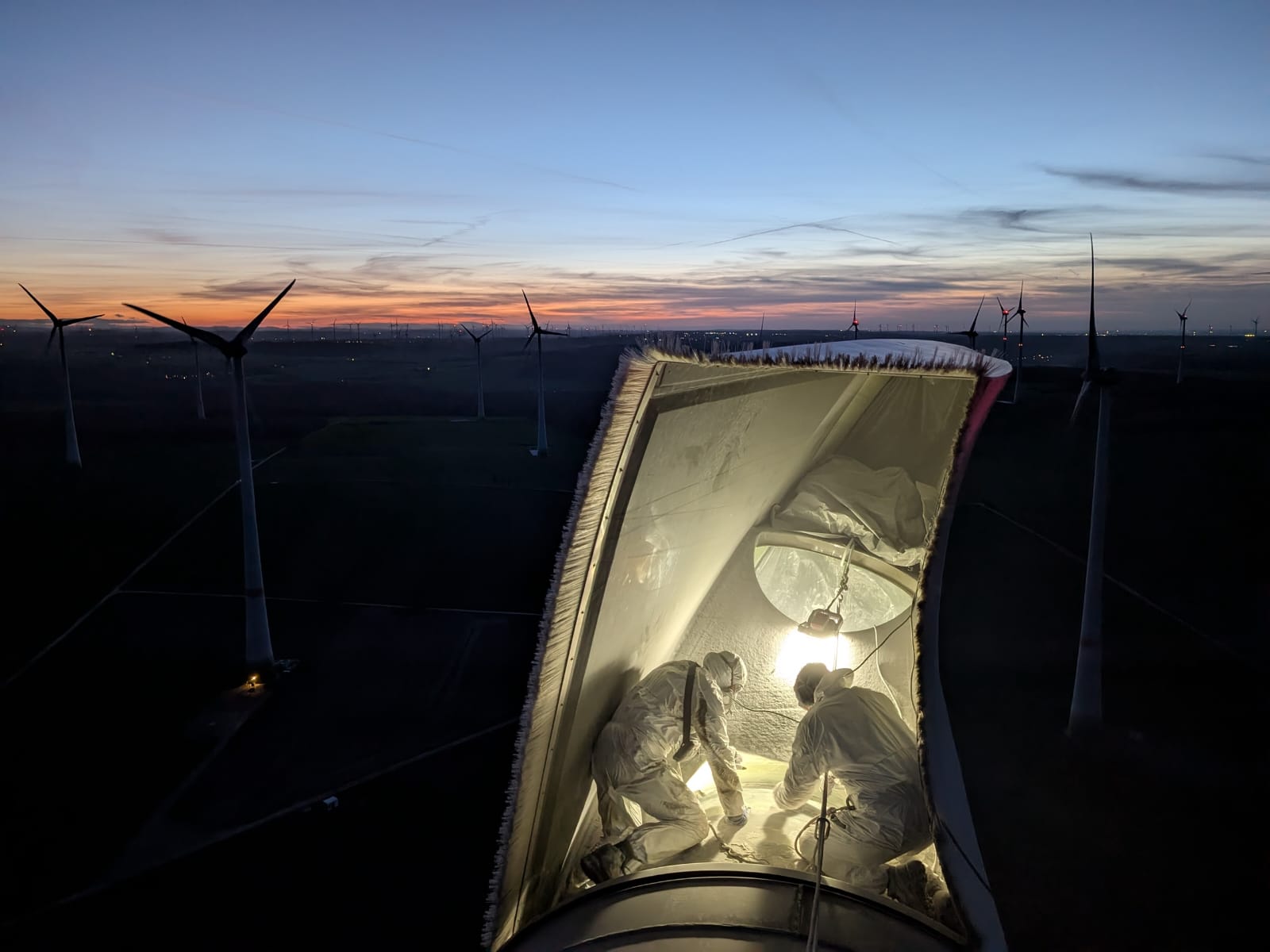 Blade repair and upgrades at height